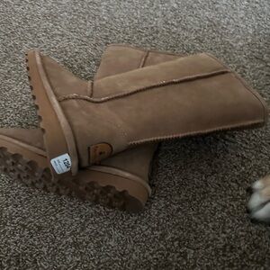 Classic Tall Suede Winter Boots - Chestnut